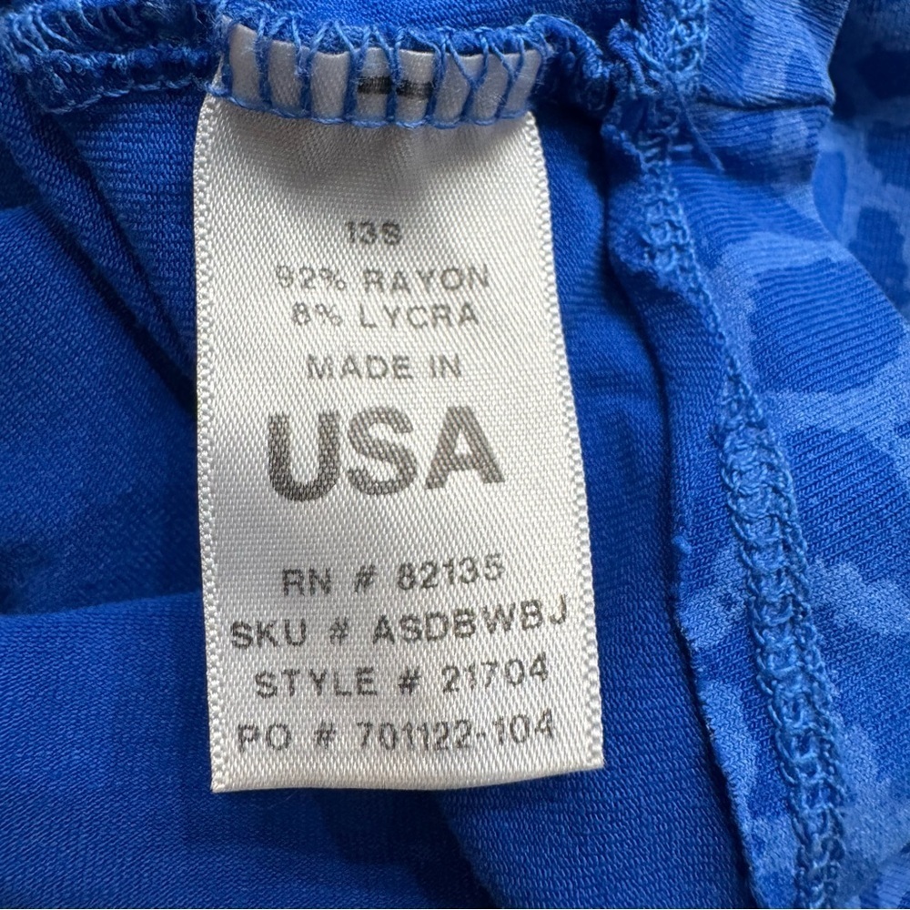 Fresh Produce Blue Patterned Floral Stretch Sleeveless Dress Beach XL - Picture 7 of 7